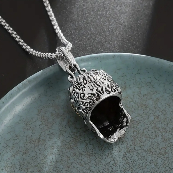 New! MEN'S Day of the Dead Dia de los Muertos Skull Pendant Necklace. - Picture 6 of 8